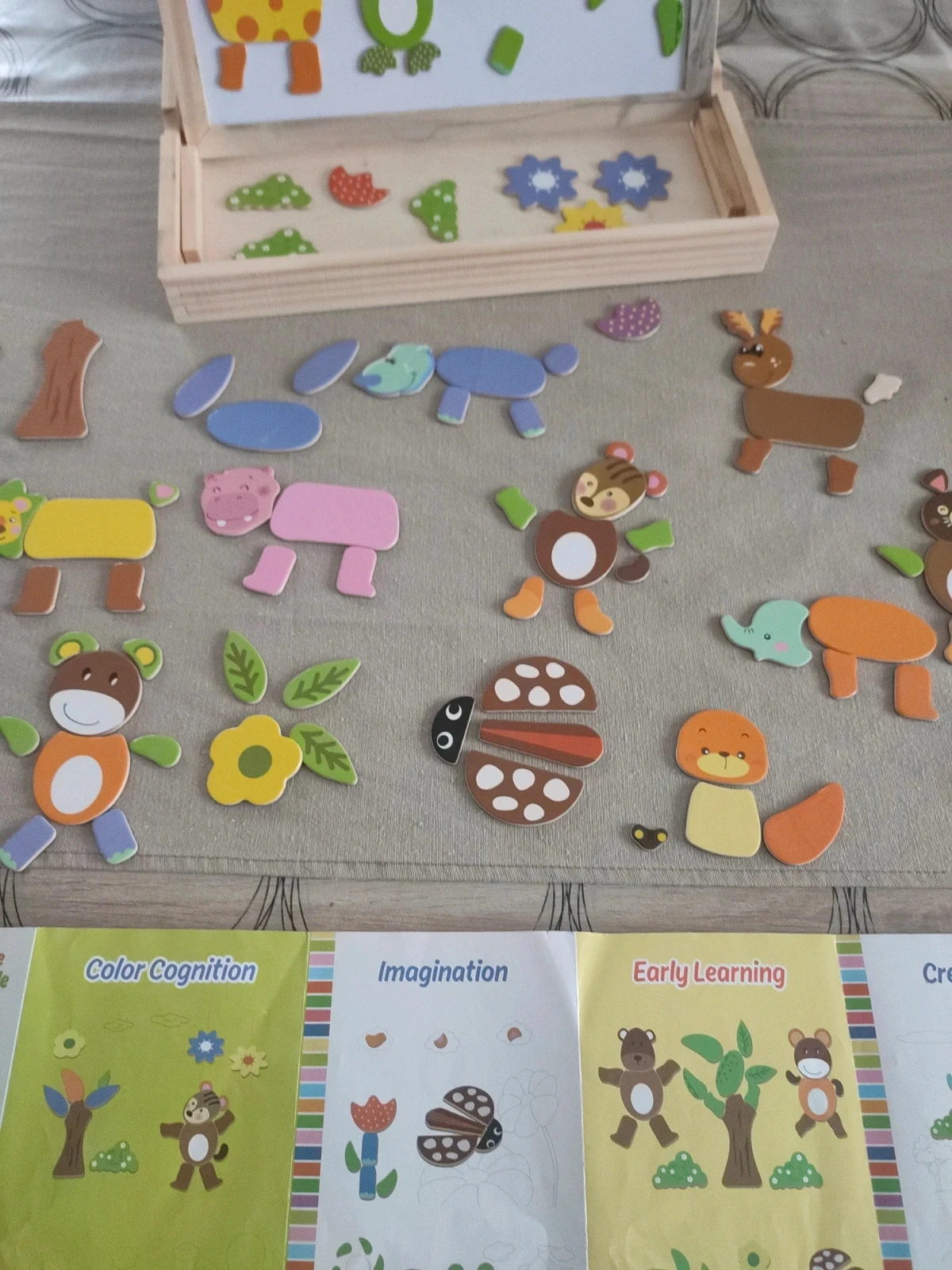 Wooden magnetic board slate and magnet – photo 5